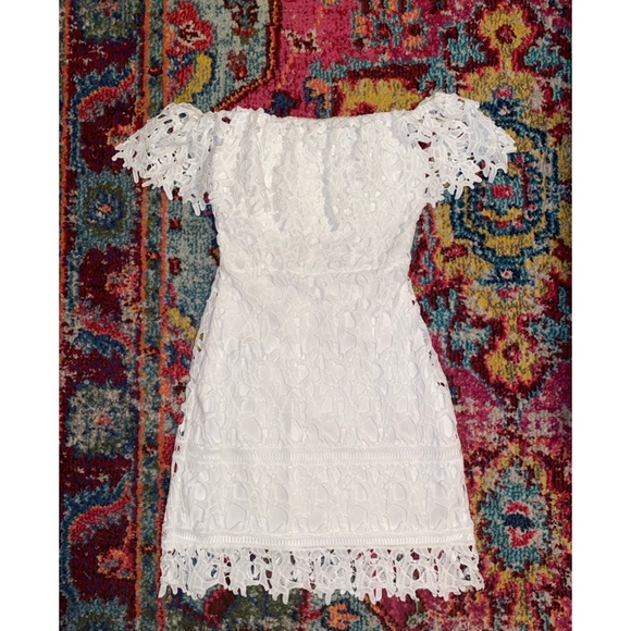 Off the Shoulder Lace Dress - Picture 6 of 6